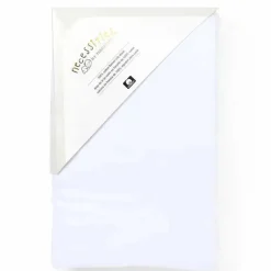 Rose Textiles - Folha de berço de flanela sólida, branca