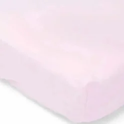 Rose Textiles - Lençol de berço de flanela sólida, rosa