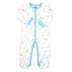Rose Textiles - Macacão Balão Elefante Interlock, Azul 0-3M
