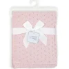 Rose Textiles - Manta de bebê Pointelle, rosa