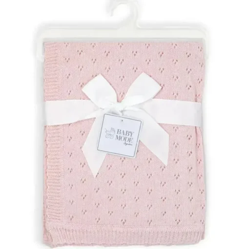 Rose Textiles - Manta de bebê Pointelle, rosa