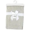 Rose Textiles - Manta de malha com borda, cinza
