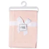 Rose Textiles - Manta de malha com borda, coral