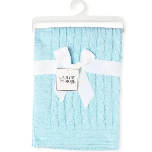 Rose Textiles - Manta de malha de cabo, azul