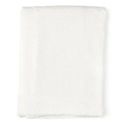 Rose Textiles - Manta de malha branca com borda