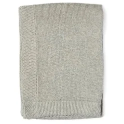 Rose Textiles - Manta de malha com borda, cinza