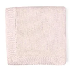Rose Textiles - Manta de malha com borda, coral
