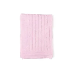 Rose Textiles - Manta de malha de cabo, Rosa