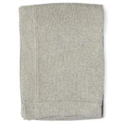 Rose Textiles - Manta de malha para bebê com borda, cinza