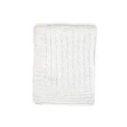 Rose Textiles - Manta de malha de cabo, branca