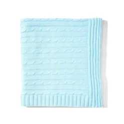 Rose Textiles - Manta de malha de cabo, azul