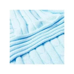 Rose Textiles - Manta de malha de cabo, azul