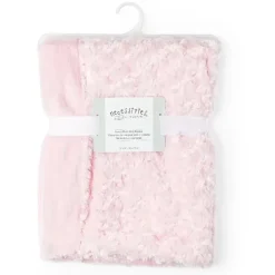 Rose Textiles - Manta de pelúcia encaracolada, rosa