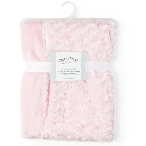 Rose Textiles - Manta de pelúcia encaracolada, rosa
