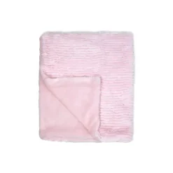 Rose Textiles - Manta de Pelúcia Ridged, Rosa