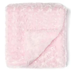 Rose Textiles - Manta de pelúcia encaracolada, rosa