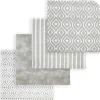 Rose Textiles - Manta de recebimento de 4 unidades, cinza