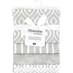 Rose Textiles - Manta de recebimento de 4 unidades, cinza