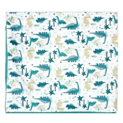 Rose Textiles - Manta de vison de 2 camadas, dinossauro