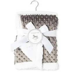 Rose Textiles - Manta Sherpa Pipoca, Cinza