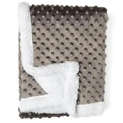 Rose Textiles - Manta Sherpa Pipoca, Cinza