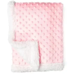 Rose Textiles - Manta Sherpa Pipoca, Rosa