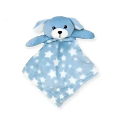 Rose Textiles - Nunu com chocalho de anel, cachorro azul