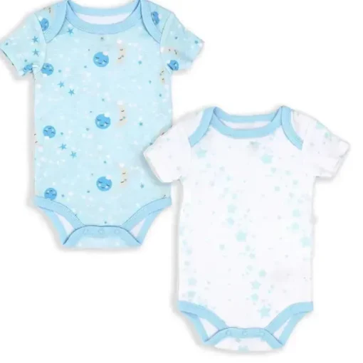 Rose Textiles - Pacote com 2 Body Galaxy Theme Azul