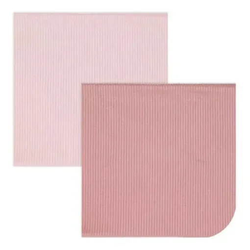 Rose Textiles - Pacote com 2 faixas de malha canelada para bebês, rosa