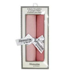 Rose Textiles - Pacote com 2 faixas de malha canelada para bebês, rosa