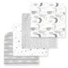 Rose Textiles - Pacote de 4 Cobertor de Recebimento, Cinza Sweet Dreams