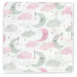 Rose Textiles - Pacote de 2 cobertores de musselina, Pink Sweet Dream