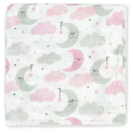 Rose Textiles - Pacote de 2 cobertores de musselina, Pink Sweet Dream