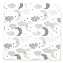 Rose Textiles - Pacote de 4 Cobertor de Recebimento, Cinza Sweet Dreams