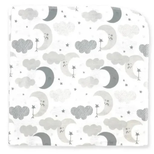 Rose Textiles - Pacote de 4 Cobertor de Recebimento, Cinza Sweet Dreams