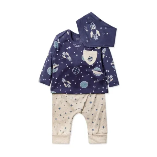 Rose Textiles - 3Pk Baby Boys Jogger Set, Space Navy
