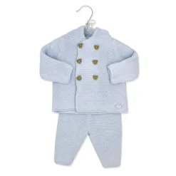 Rose Textiles - 2Pk Baby Boys Hooded Knit Set, Baby Blue