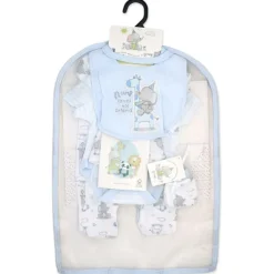 Rose Textiles - 6Pk Baby Boy Gift Set, Flump The Elephant Blue