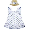 Rose Textiles - 2Pk Baby Girls Dress Set, Blue Floral
