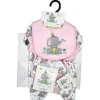 Rose Textiles - 6Pk Baby Girl Gift Set, Flump The Elephant Pink
