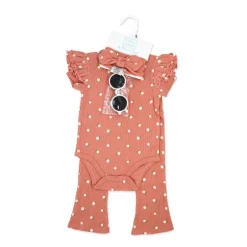 Rose Textiles - 4Pk Baby Girl Pant Set, Coral Floral