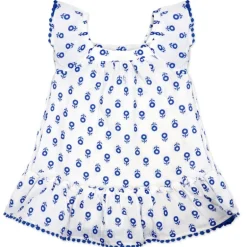 Rose Textiles - 2Pk Baby Girls Dress Set, Blue Floral
