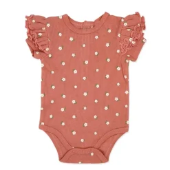Rose Textiles - 4Pk Baby Girl Pant Set, Coral Floral