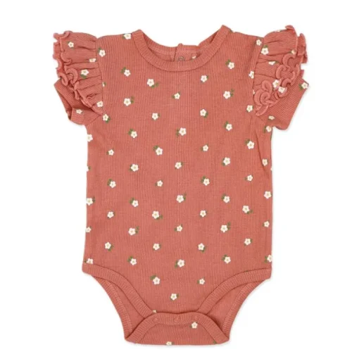 Rose Textiles - 4Pk Baby Girl Pant Set, Coral Floral