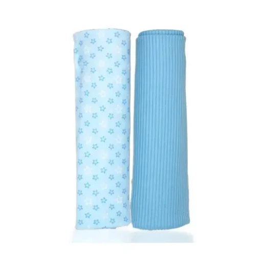 Rose Textiles - 2Pk Blue Star Knit Swaddle