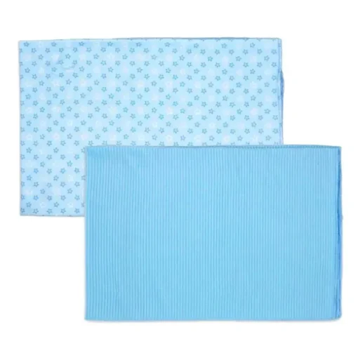 Rose Textiles - 2Pk Blue Star Knit Swaddle