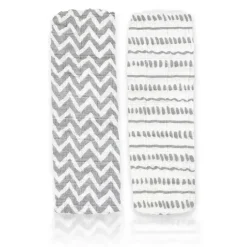 Rose Textiles - 2Pk Cobertores de Musselina Doodle Cinza