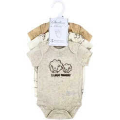 Rose Textiles - 3Pk Neutral Bodysuit Set I Love Mommy