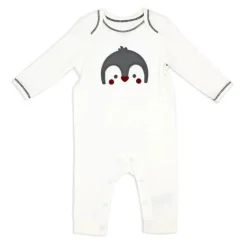 Rose Textiles - 3Pk Neutral Waffle Coverall Set, Penguin Ivory