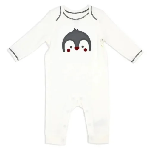 Rose Textiles - 3Pk Neutral Waffle Coverall Set, Penguin Ivory